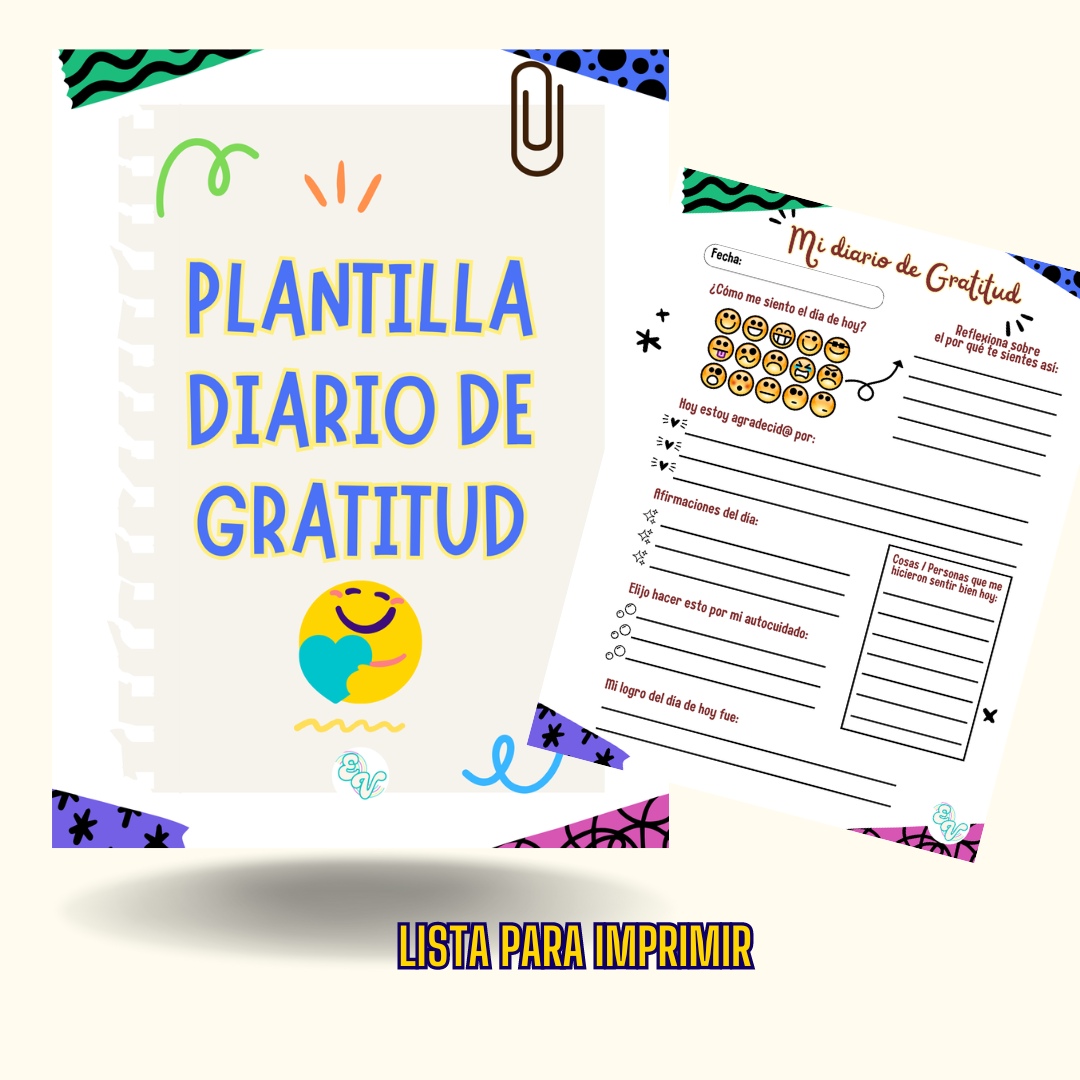 Plantilla diario Gratitud