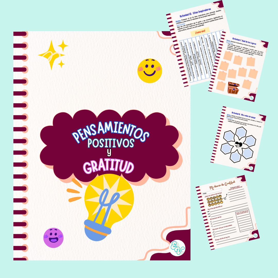 Cuadernillo Pensamientos Positivos y Gratitud-10 Actividades